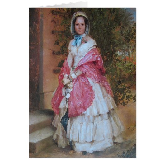 Clara Schmidt ready for date - Adolph Von Menzel Cards (Front)