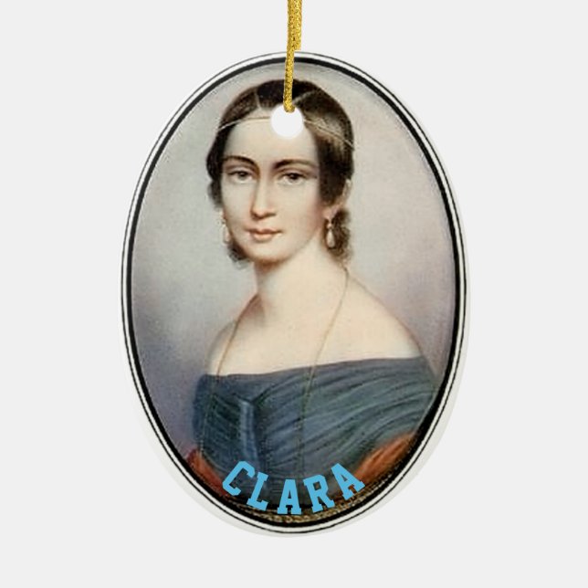 Clara Schumann (1838) Ceramic Ornament (Front)