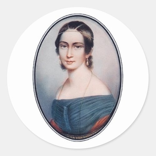 Clara Schumann 1838 Classic Round Sticker