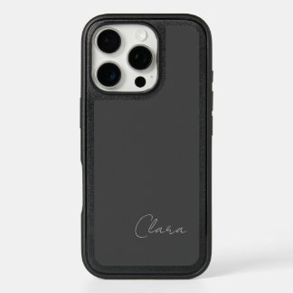 Clara - Template For Your Name Dark Grey iPhone 16 Pro Case
