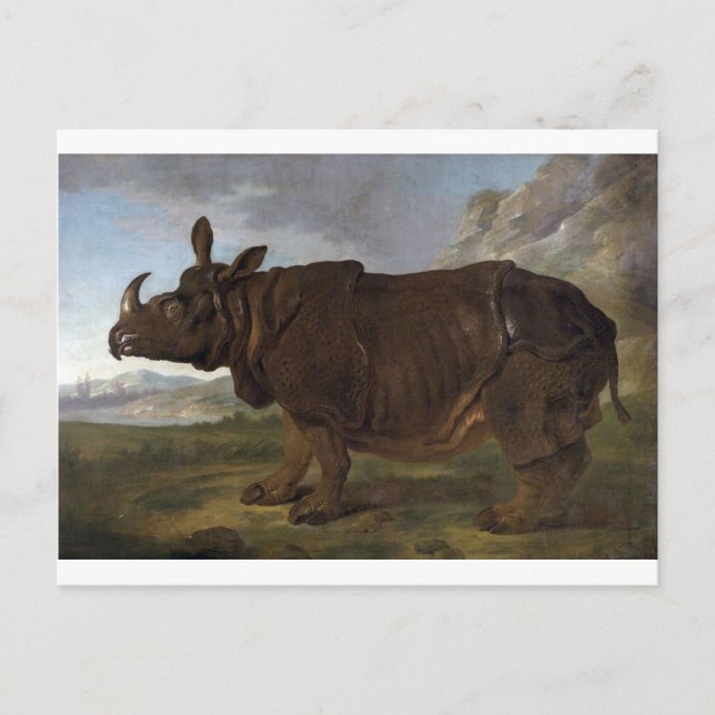 Clara the Rhinoceros by Jean-Baptiste Oudry Postcard (Front)