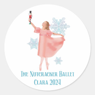 Clara with Nutcracker 2024 Classic Round Sticker