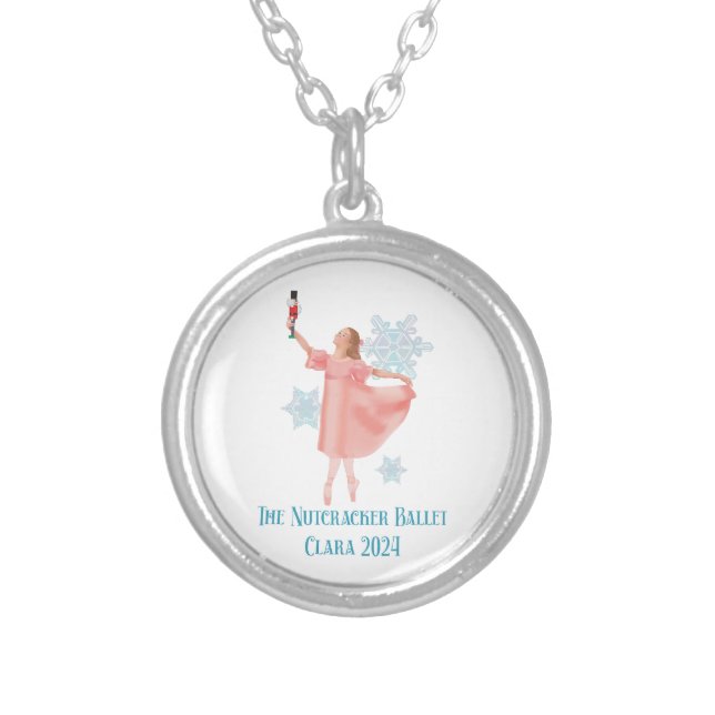 Clara with Nutcracker 2024 Silver Plated Necklace (Front)