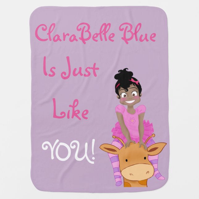 ClaraBelle Blue & Ford Baby Blanket (Lavender) (Front)