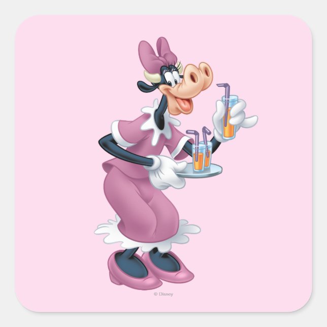 Clarabelle Cow Square Sticker (Front)