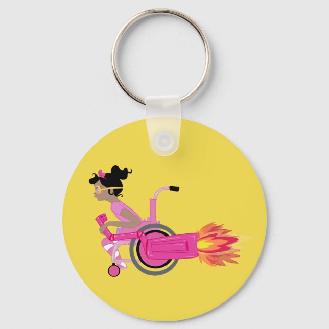 ClaraBelle's Rocketchair keychain (Front)