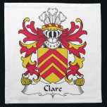 Clare Family Crest Napkin<br><div class="desc">Clare Coat of Arms</div>