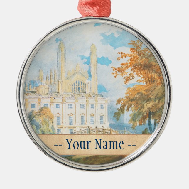Clare Hall and King’s College Chapel, Cambridge, Metal Ornament (Front)