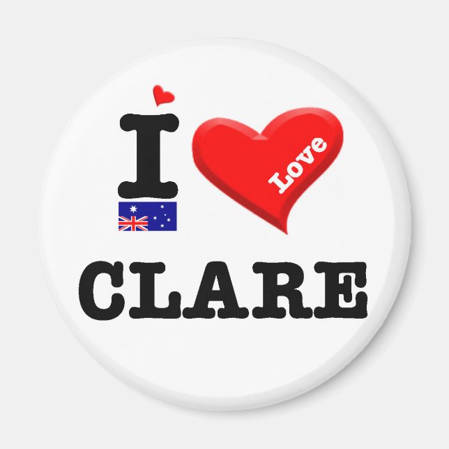 CLARE - I Love Magnet (Front)