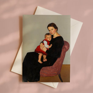 Cläre Maillard with Daughter   Willi Maillard Card