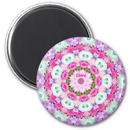 CLARE  Sweet Pastel Flowers  Stunning Design Magnet