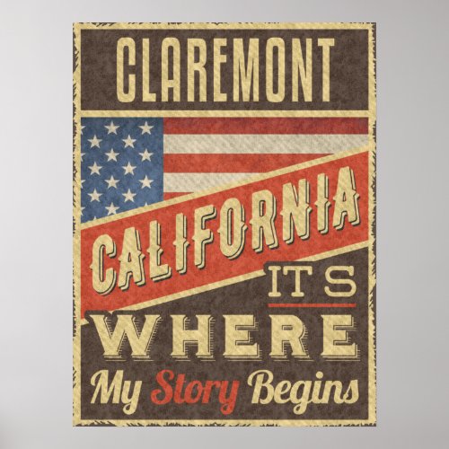 Claremont California Poster