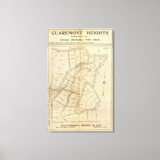 Claremont Heights Canvas Print (Front)