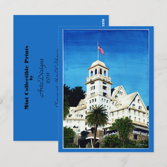 Claremont Hotel/CA - Mini Collectible Prints Postcard (Front/Back)