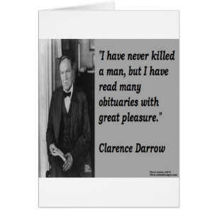 Clarence Darrow & Obituary Quote Cards