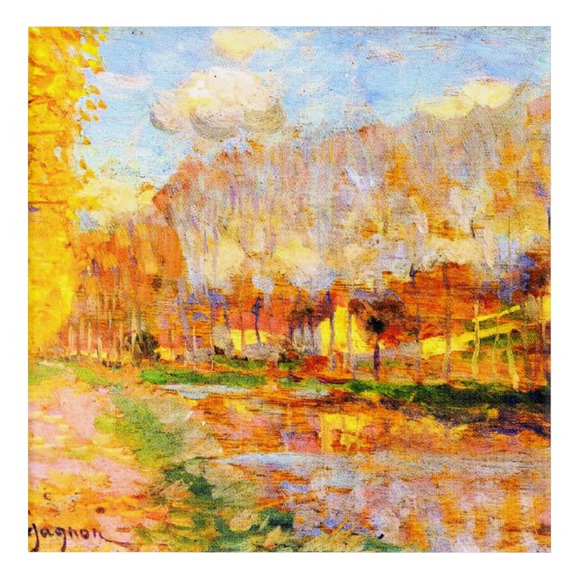 Clarence Gagnon art, Canal du Loing, Moret Acrylic Print (Front)