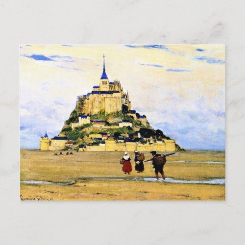 Clarence Gagnon art Mont_Saint Michel Morning Postcard