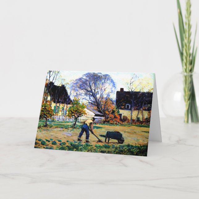 Clarence Gagnon- Fall Scene, Baie-Saint-Paul, Card (Front)