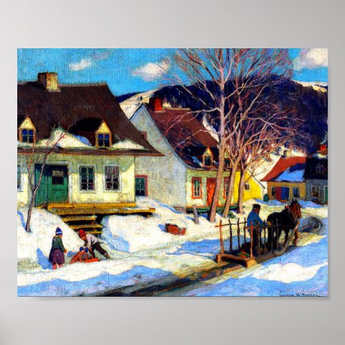 Clarence Gagnon _ Quebec Village Poster