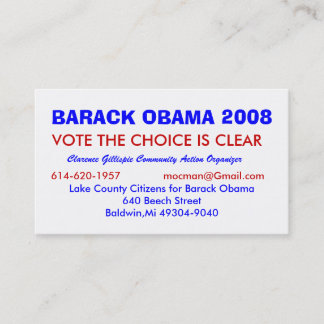 Clarence Gillispie, Community Acti... - Customized Business Card