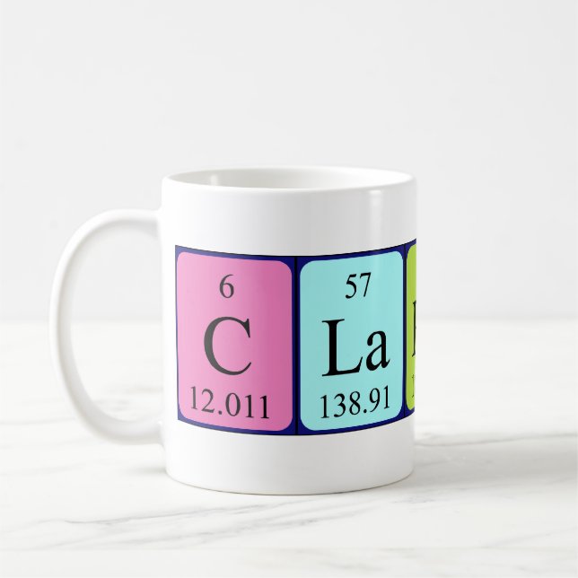 Clarence periodic table name mug (Left)