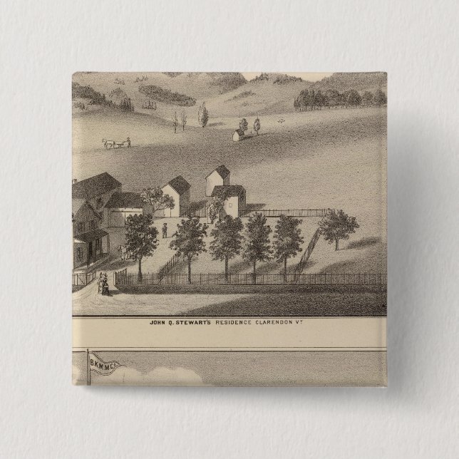 Clarendon Bickford Knitting Machine Pinback Button (Front)