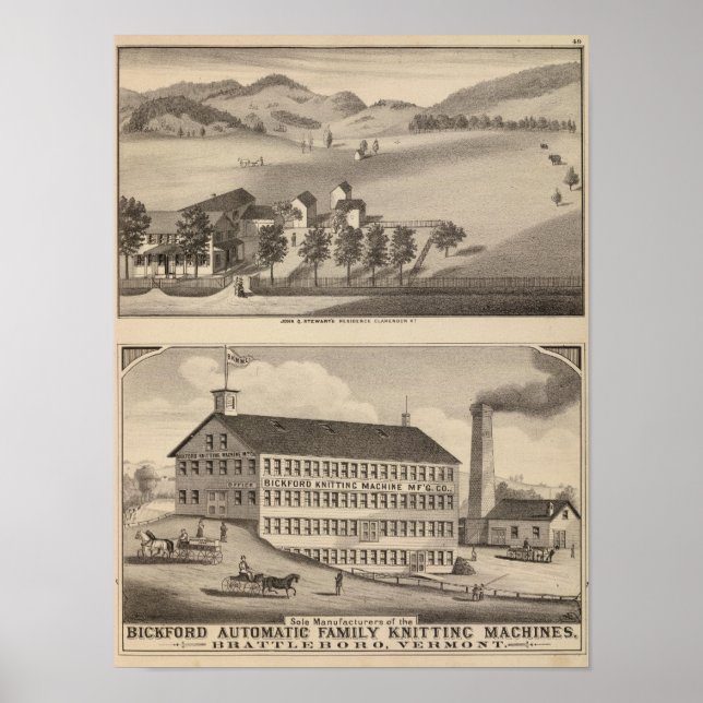 Clarendon Bickford Knitting Machine Poster (Front)