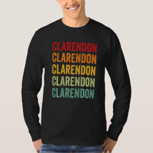 Clarendon County South Carolina Rainbow Text T-Shirt