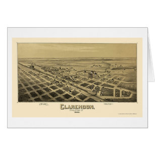 Clarendon, TX Panoramic Map - 1890