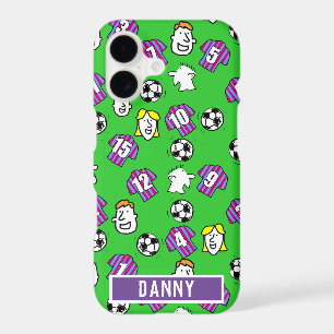Claret and Blue Football Shirts Design. iPhone 17 Case