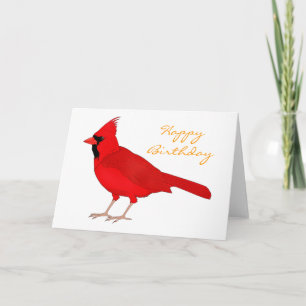 Claret Cardinal Birthday Card