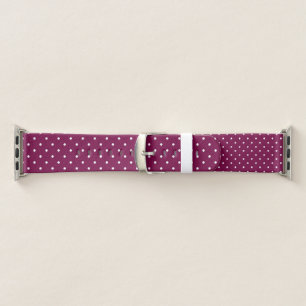 Claret purple and white dots apple watch band