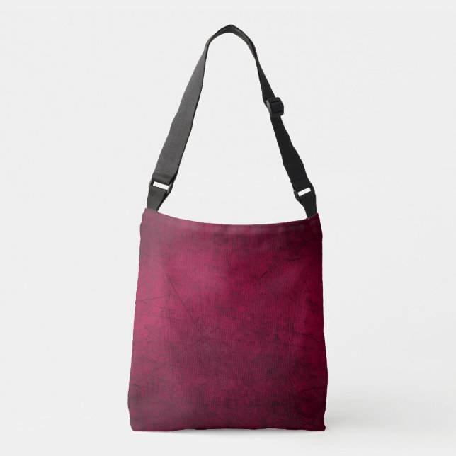 Claret Solid Plain Color  Crossbody Bag (Front)