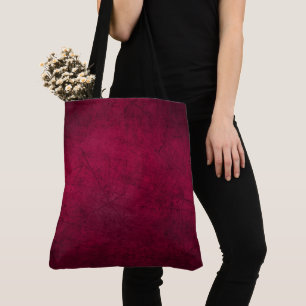 Claret Solid Plain Color Tote Bag