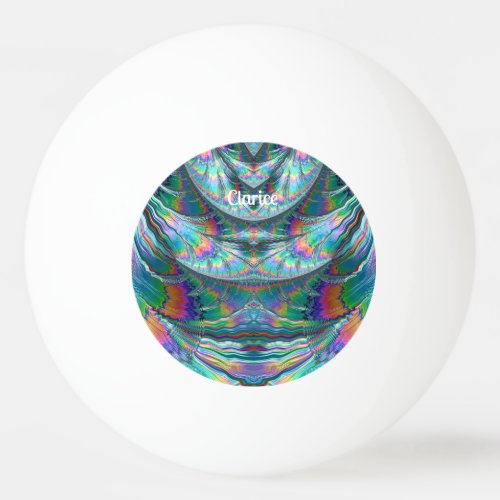 CLARICE PASTEL Fractal  One Star Ping Pong Ball 