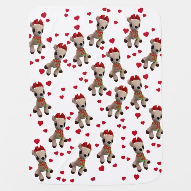 Clarice Rudolphs girl friend Reindeer Christmas  Baby Blanket (Front)