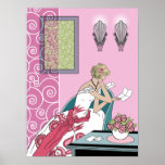 Clarice&#39;s Letter - Art Deco Fashion Design Poster at Zazzle