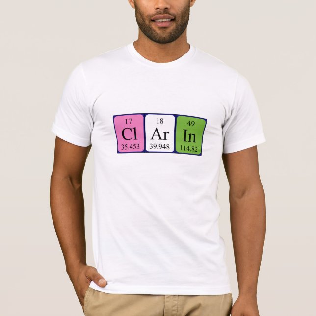 Clarin periodic table name shirt (Front)