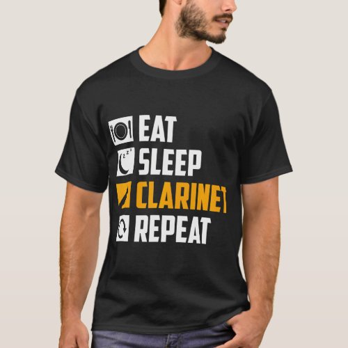 Clarine Funny Eat Sleep Clarinet Love Clarinet T_Shirt