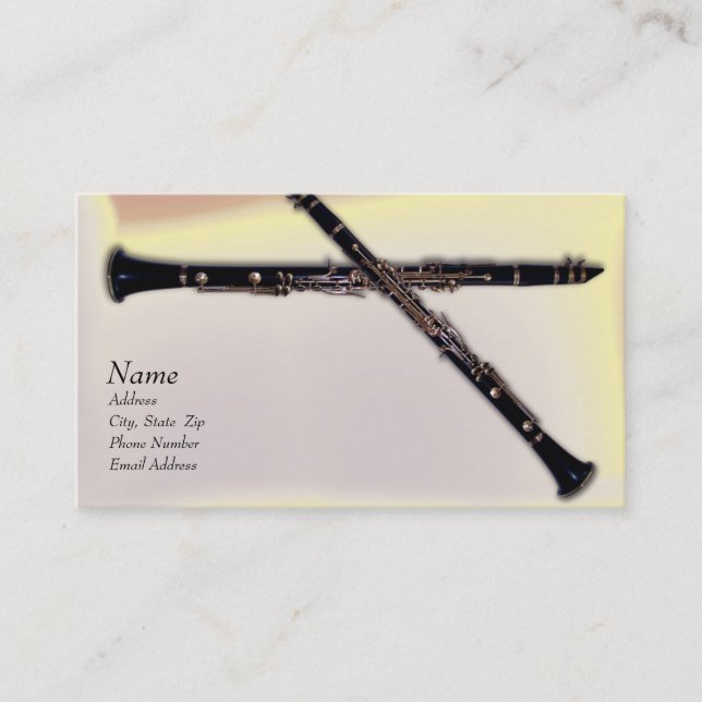 Clarinet and Business Card (Front)