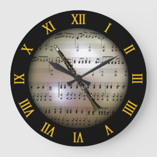 Clarinet ~ Background “The Musical Planet” * ~ Large Clock