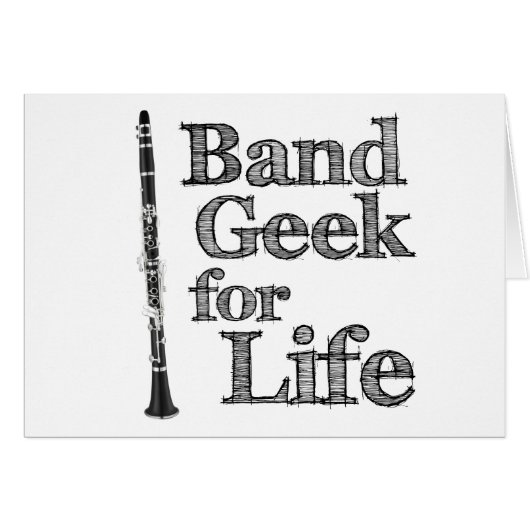 Clarinet Band Geek Cards (Front Horizontal)