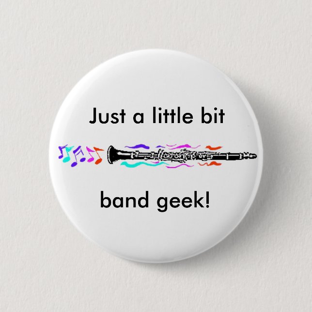 Clarinet Band Geek Pinback Button (Front)