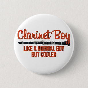 Clarinet Boy Like a Normal Boy But Cooler Button