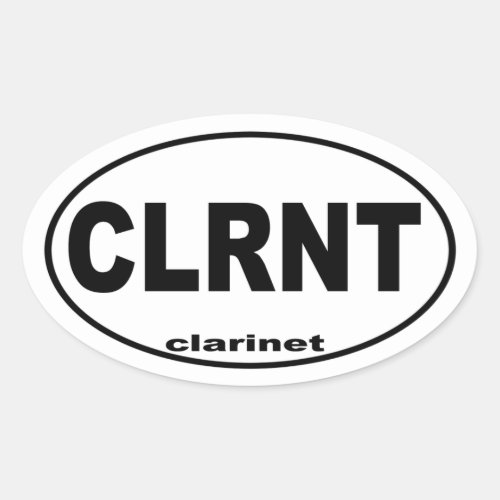 Clarinet Bumper Sticker