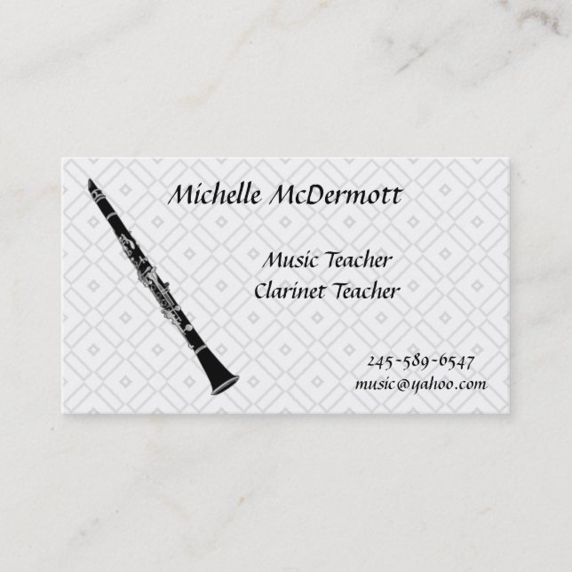 Clarinet Business Card (Front)