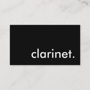 clarinet. business card