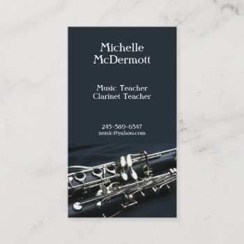 Clarinet Business Card by Lilleaf at Zazzle