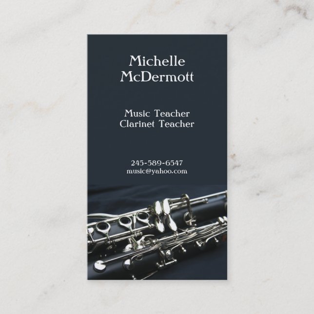 Clarinet Business Card (Front)