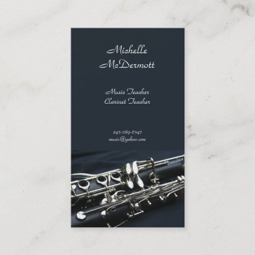 Customizable Clarinet Business Card